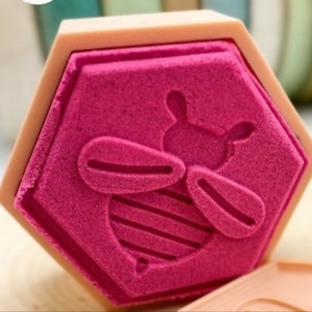 Pink and Orange Hexagonal Bath Bomb